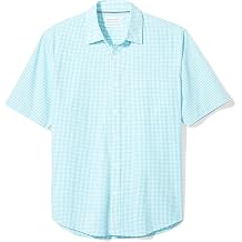 Amazon Essentials Mens Regular-Fit Short-Sleeve Poplin Shirt, Collared, Washed