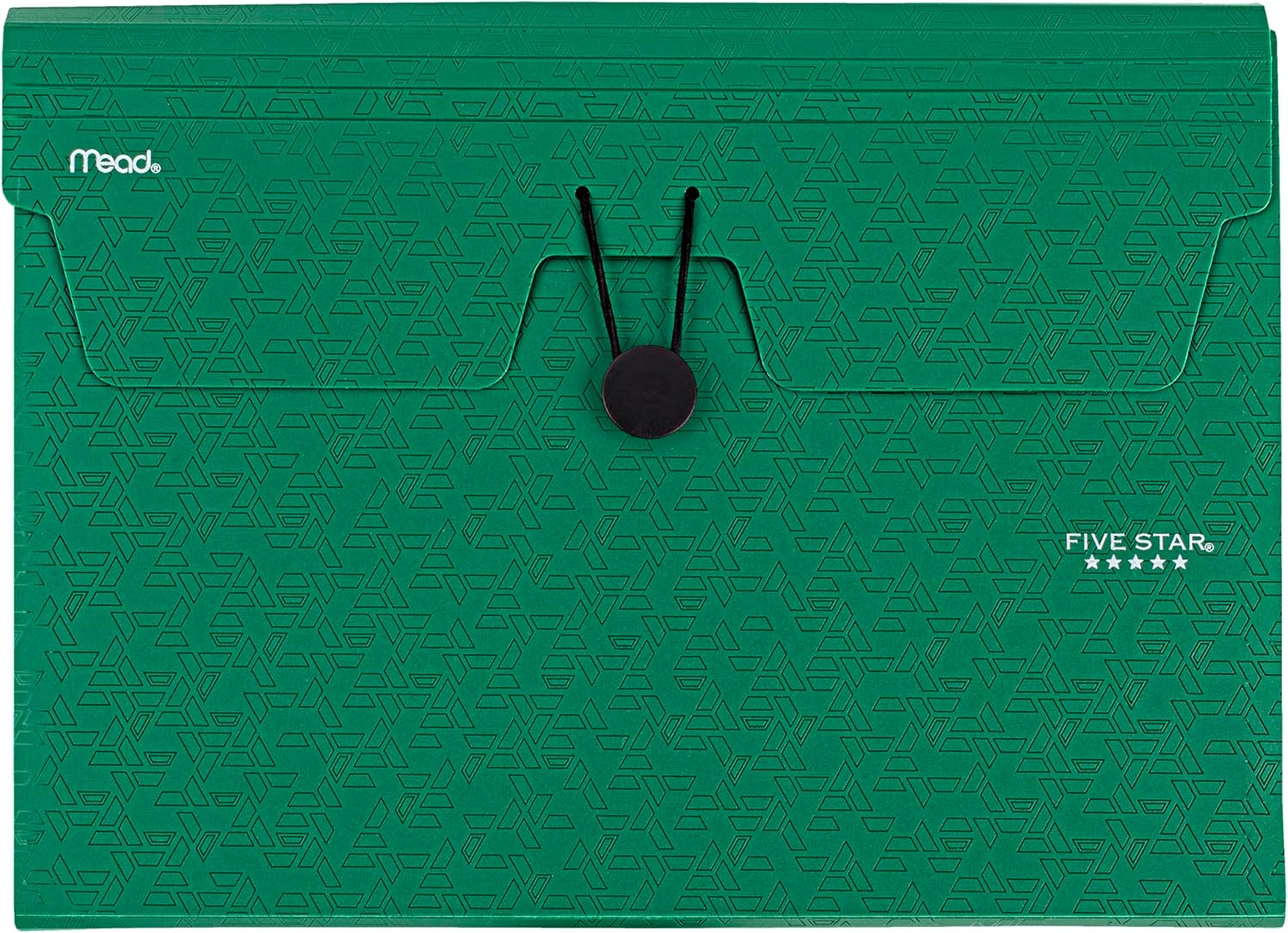 Five Star Expanding File Organizer, 6-Pocket Accordian File Organizer, Bungee Closure, Holds 8-1/2 x 11 Paper, Forest Green (350100D-ECM)