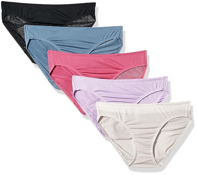 Fruit of The Loom Womens Fruit of The Loom Womens 5 Pack Premium Breathable Bikini Underwear