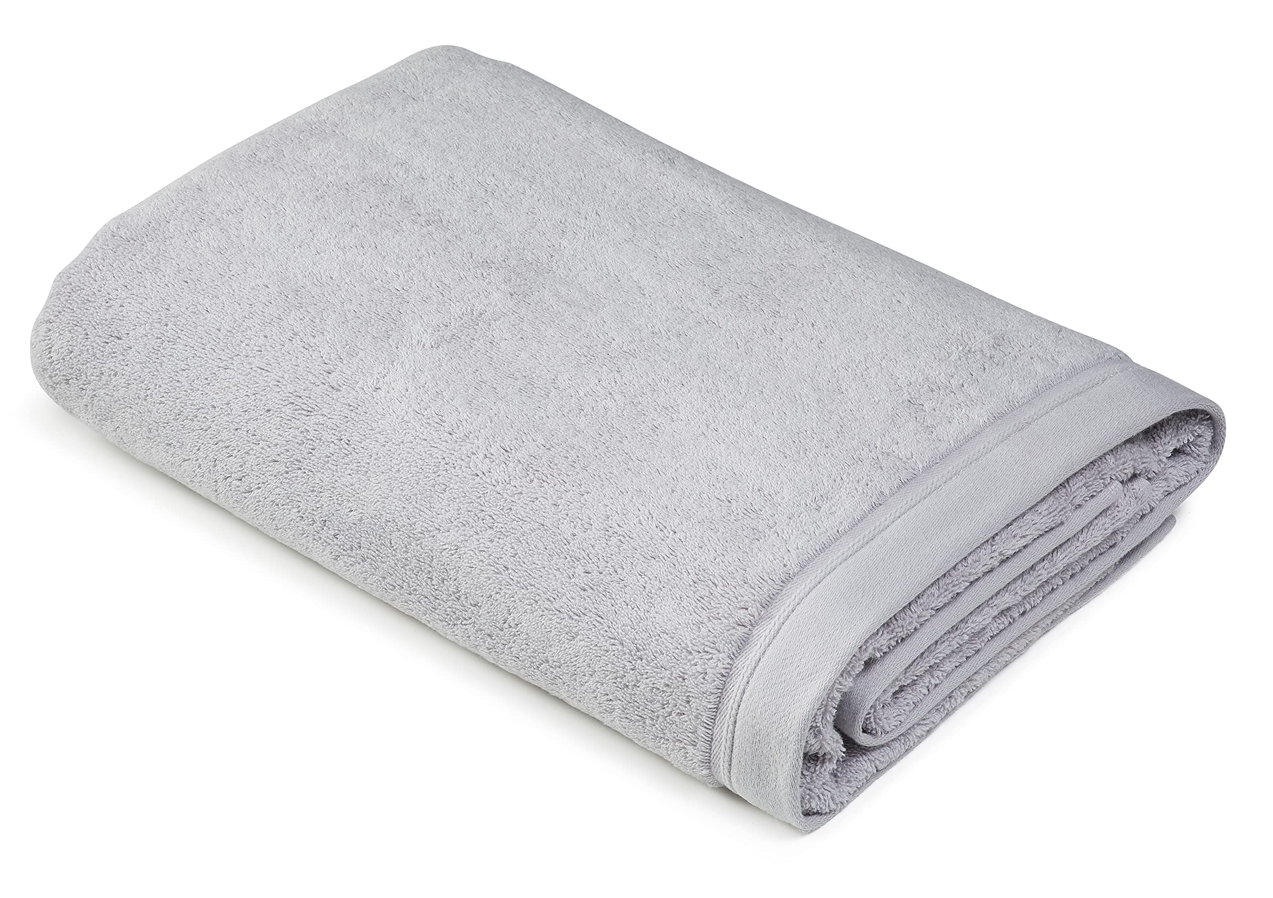 Sowel® Premium Badetuch 100x150 cm, Handtuch aus 100% Bio-Baumwolle, Hergestellt in Portugal, Hellgrau