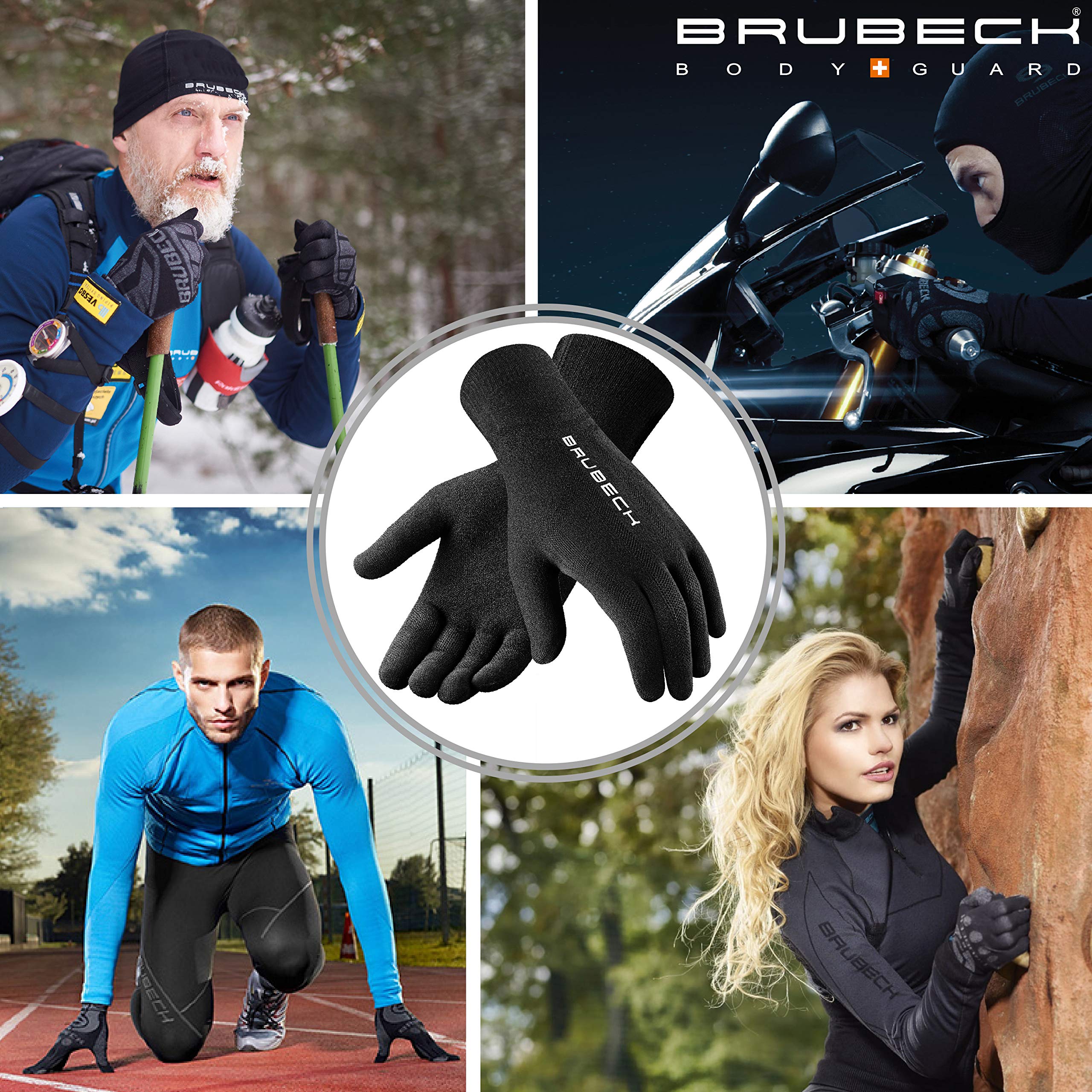 BRUBECK GE10020 GE10010A - Guantes de Lana Merino (sintéticos, para Hombre y Mujer)
