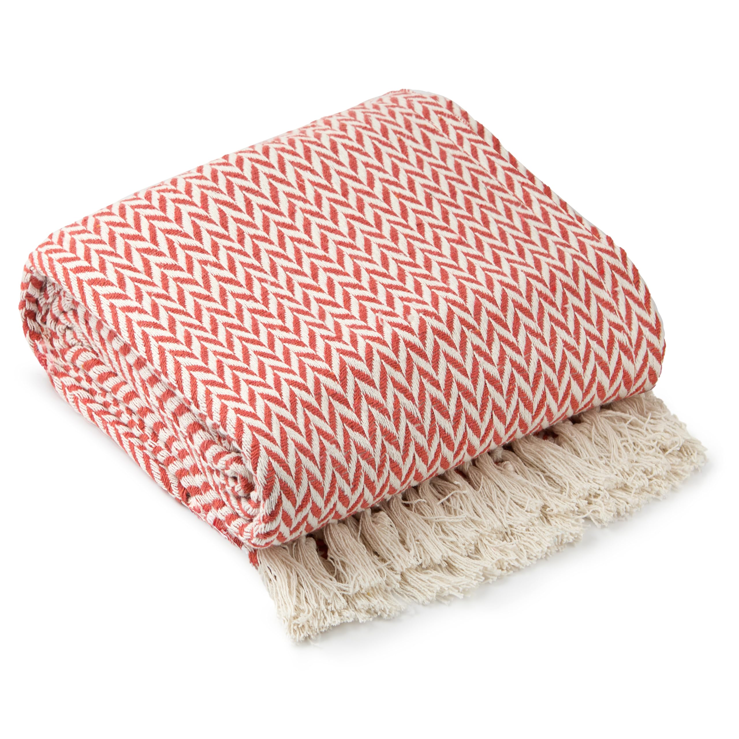 Emma Barclay  Orange Cherokee - Recycled Cotton Throw Blanket in Size 50x60in, Sports Direct