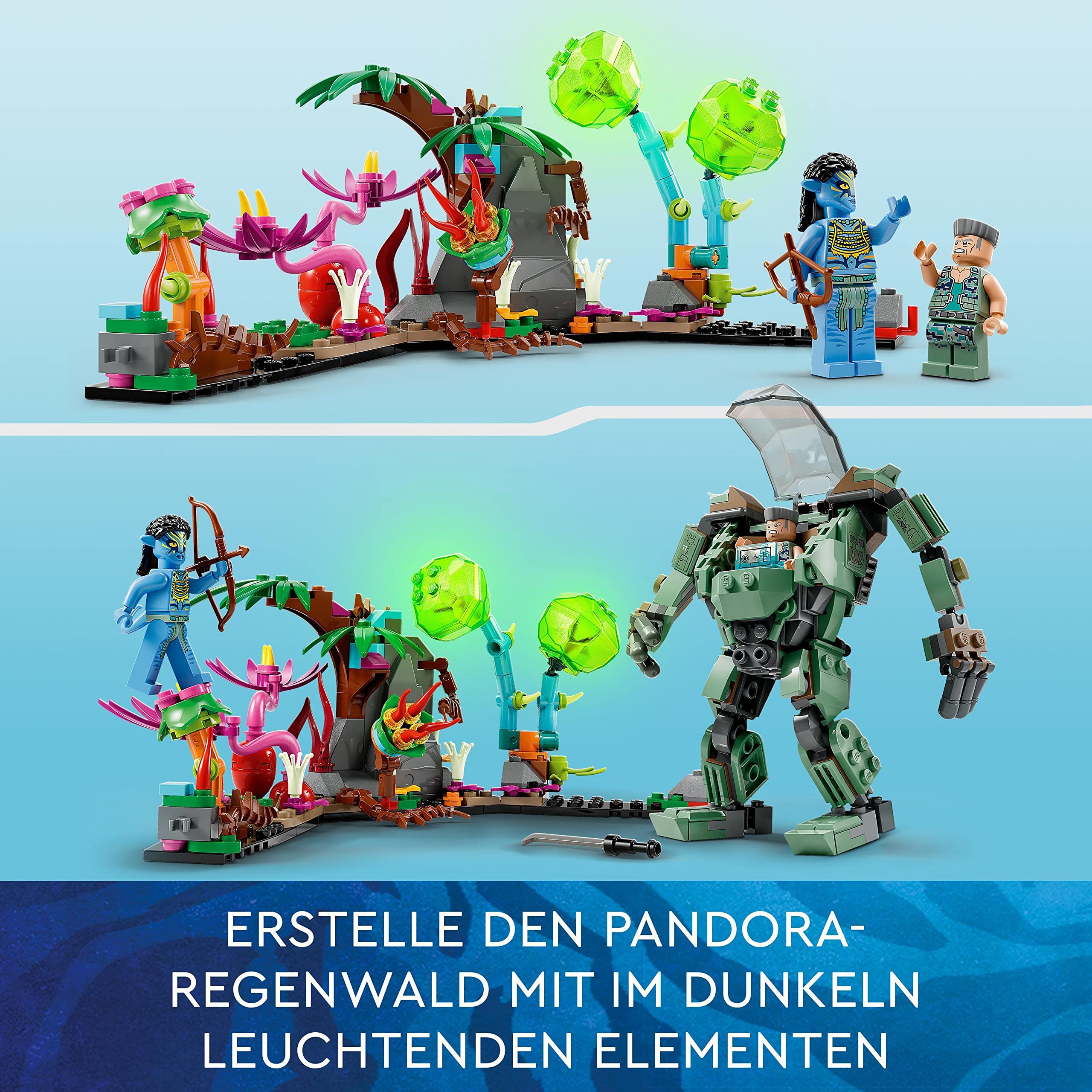 LEGO 75571 Avatar Neytiri und Thanator vs. Quaritch im MPA, baubares Action-Spielzeug mit Tierfigur und Pandora-Filmszene 2022, Geschenk für Kinder