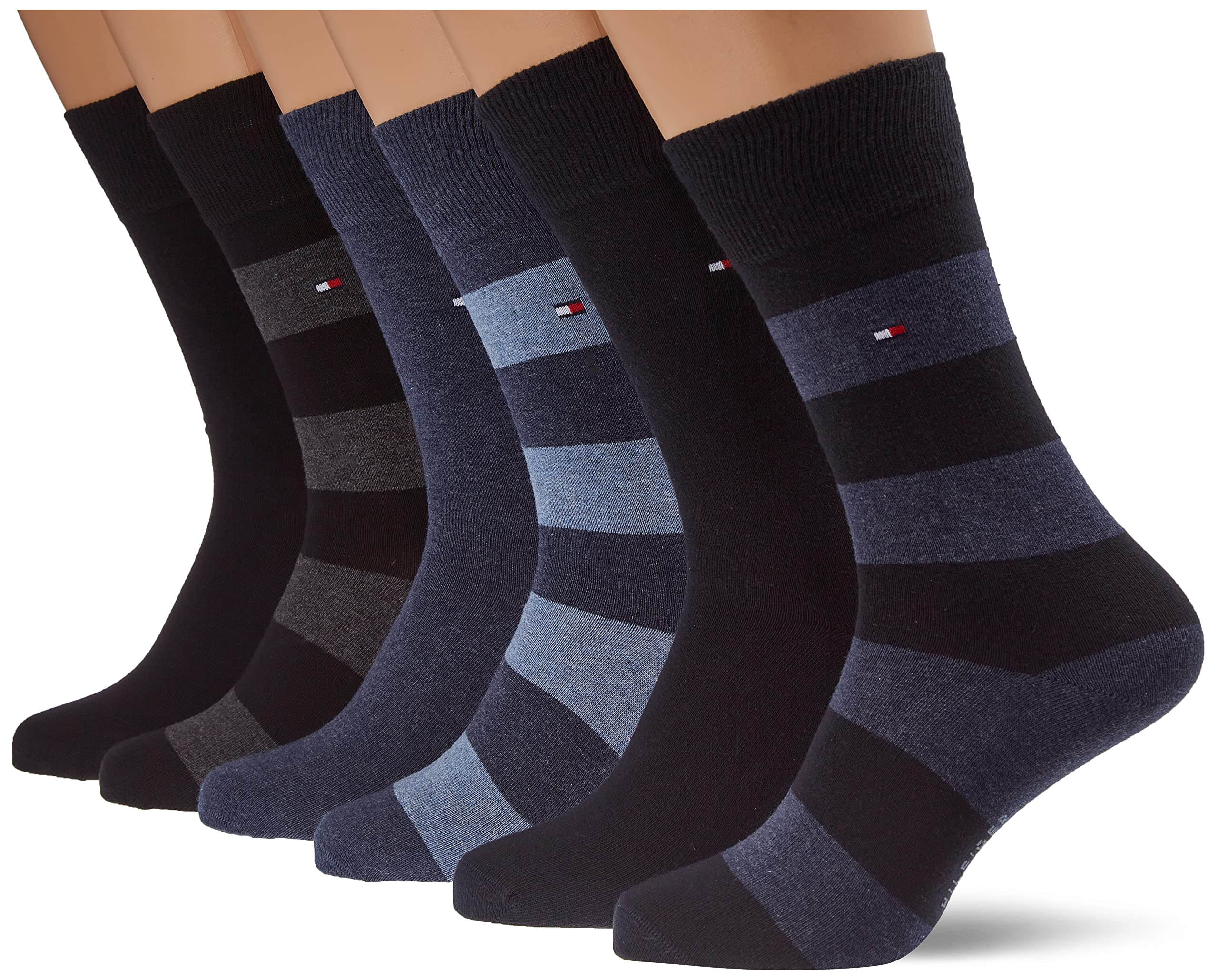 Tommy Hilfiger Mens Classic CLSSC SOCK, Blue/Black, 6-8 UK