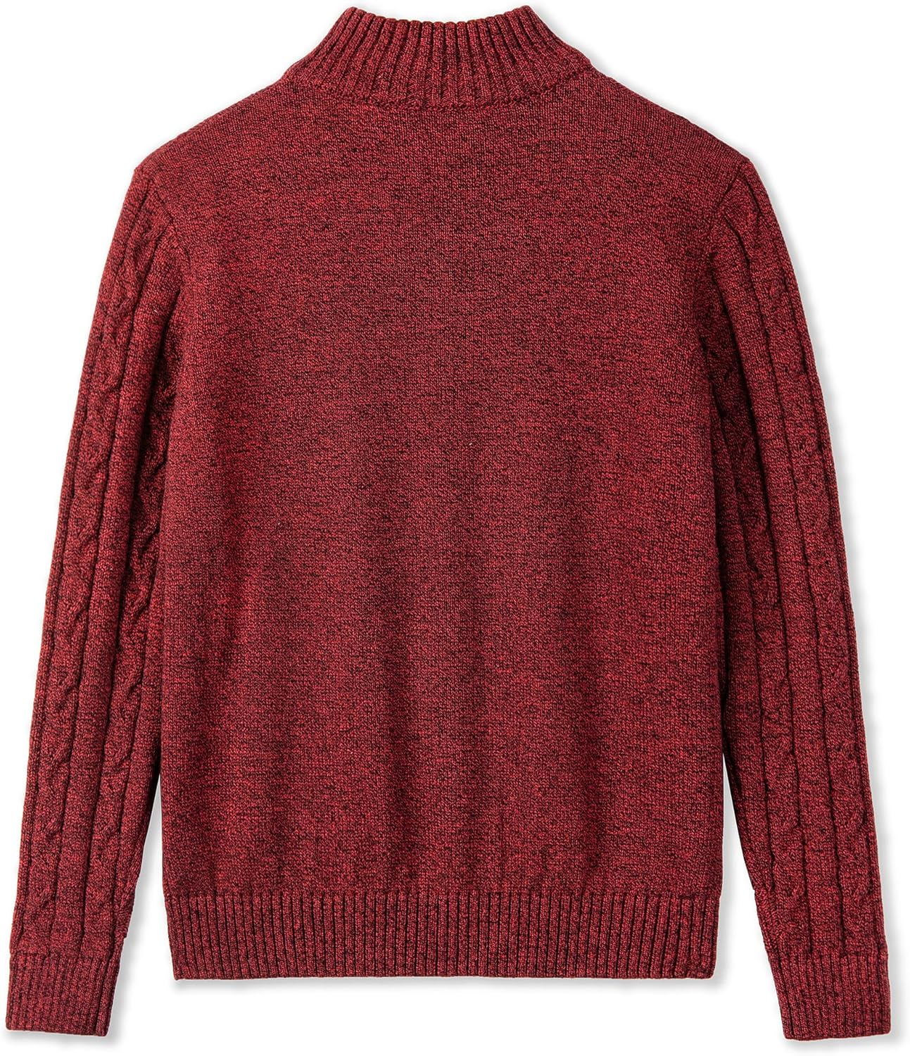 Kid Nation Boys Sweater 100% Cotton Quarter Zip Sweater Kids Cable Knit Casual Pullover (Previously Amazon Essentials) - Image 2