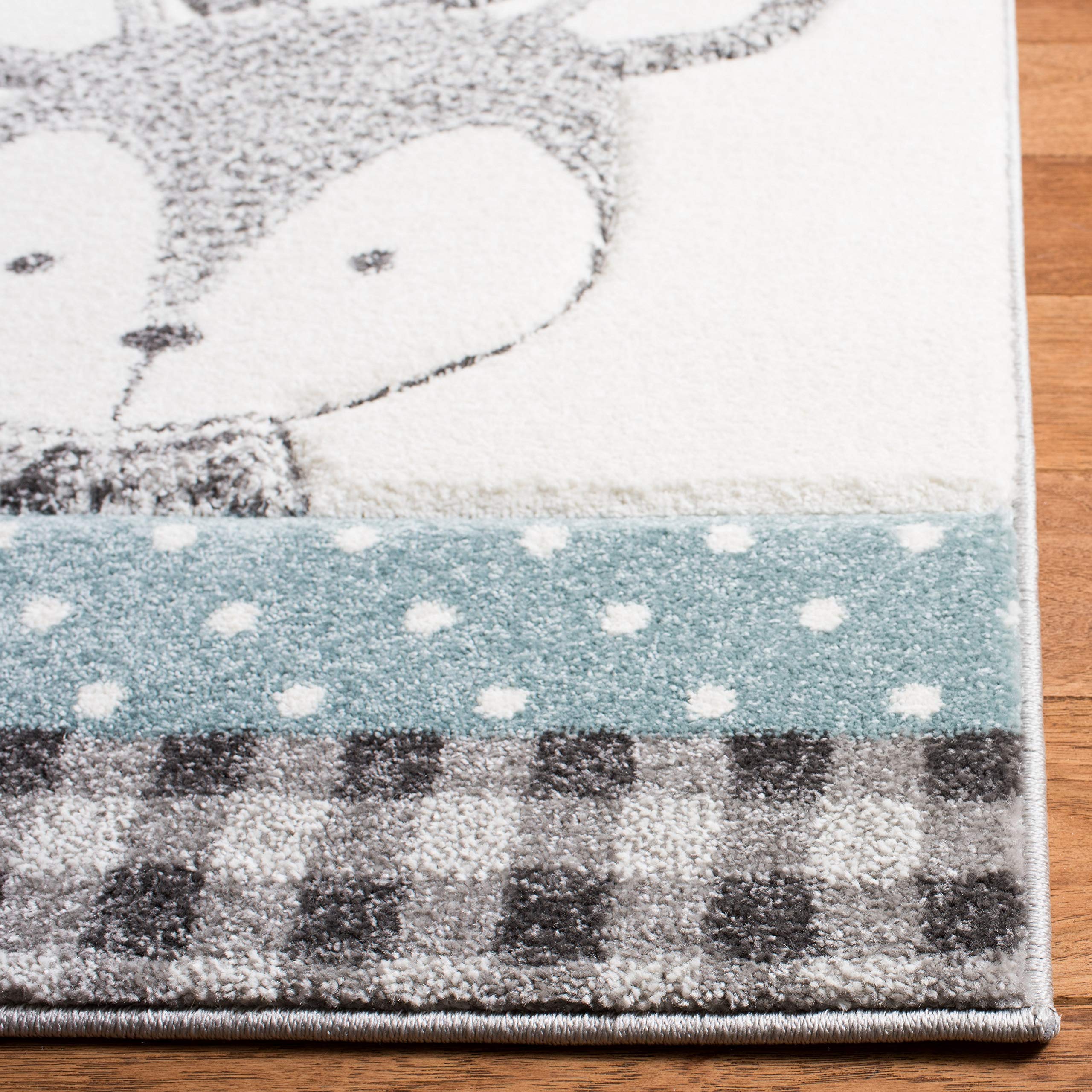 Safavieh Tapis Contemporain Pour Salon, Salle à Manger, Chambre à Coucher - Carousel Kids Collection, Tapis à Poil Court, Multicolore, 66 X 112 Cm