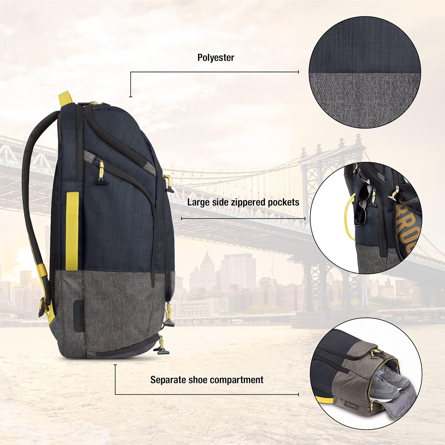 solo everyday max hybrid backpack