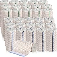 Vista 7 de 30 vendajes elásticos de compresión con cierre automático en ambos extremos, lavables, reutilizables, atléticas, elásticas, para deportes, piernas