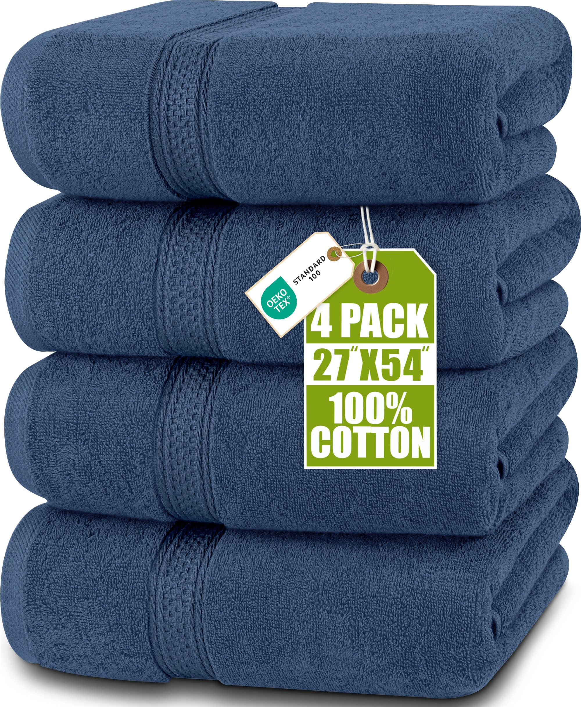 Utopia Towels 4 Pack - Premium Grey Bath Towels -16