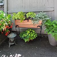 Vista 4 de Achla Designs Caja de flores grande de cobre con soporte de flora, 25 pulgadas de alto