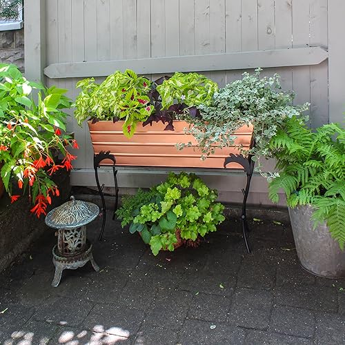 Miniatura 4 de Achla Designs Caja de flores grande de cobre con soporte de flora, 25 pulgadas de alto