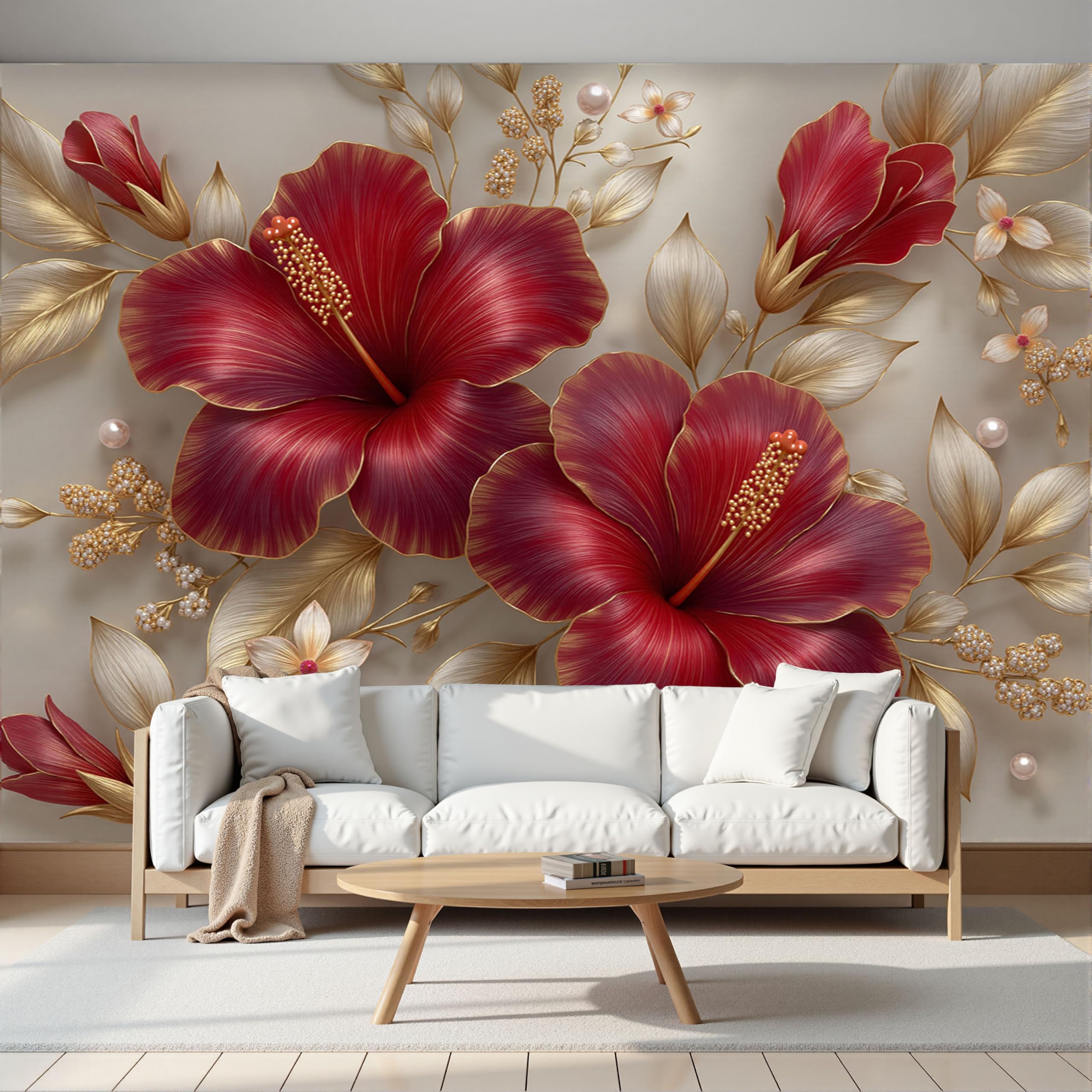Papier peint relief 3D pour masquer les murs imparfaits et décorer un salon