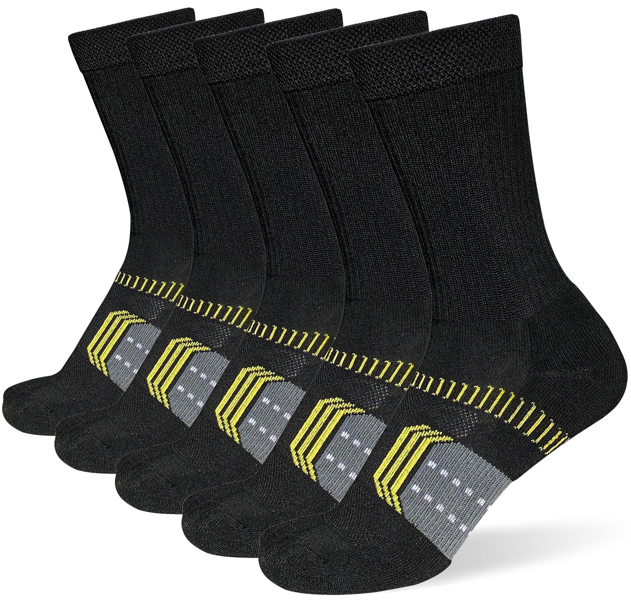 suaskk Calcetines deportivos acolchados para mujer, transpirables, absorbentes, cómodos, para senderismo, 5 pares