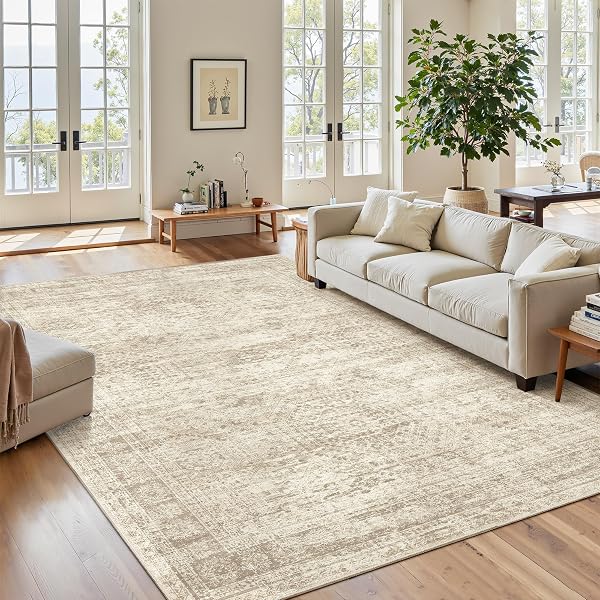 Thin Geometric Washable Accent Rug