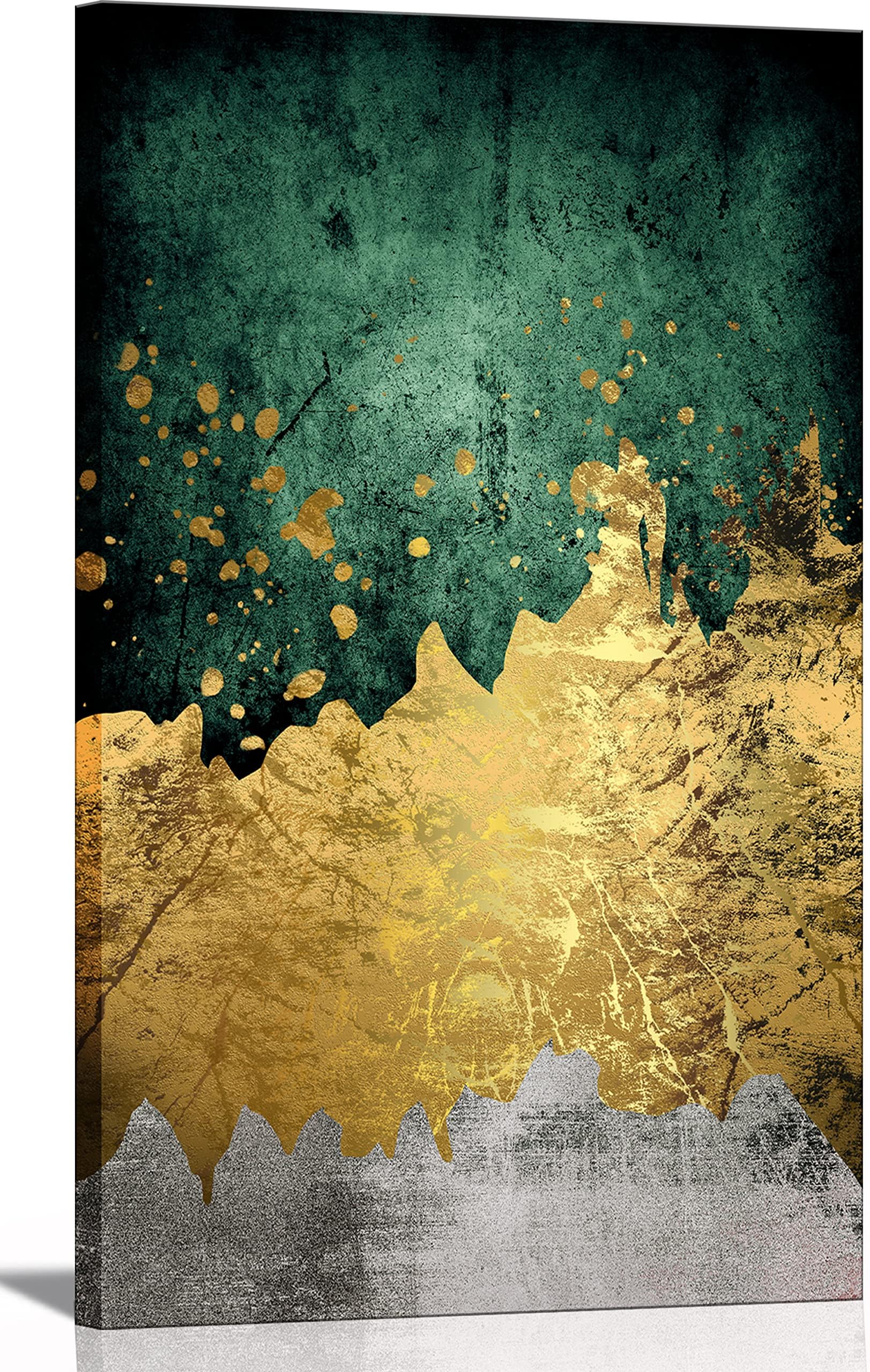 Abstract Green Gold Modern Abstract Nordic Canvas Painting Art Cuadros Wall Art Picture Print on Canvas Home Decor for Living room Bedroom Hallway Entrance