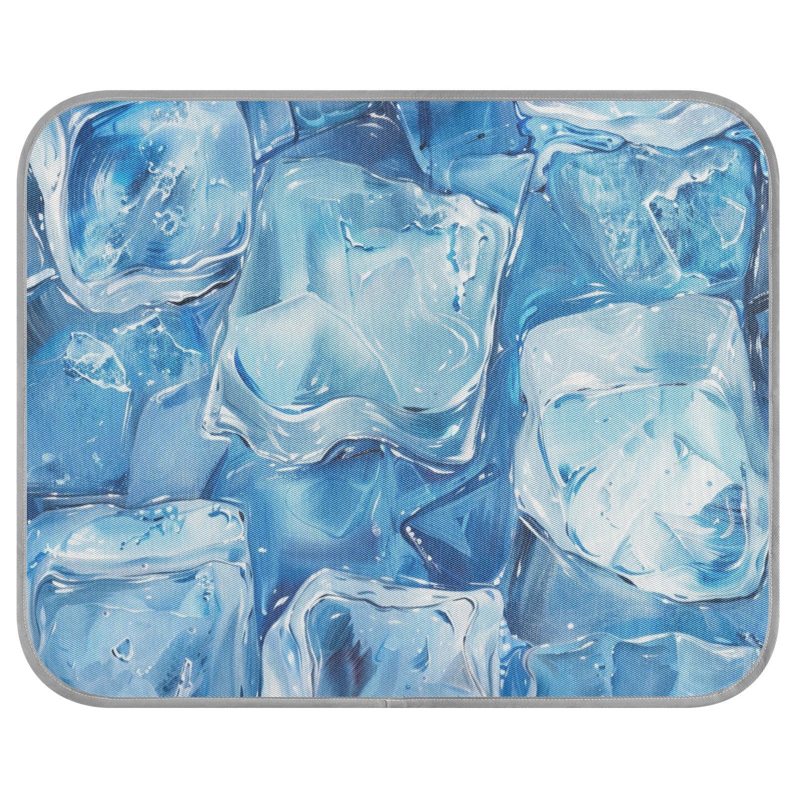 siphylline Blue Transparent Ice Cubes Summer Cooling Bed Self Cooling cat beds for Indoor Cats for cat Outside Washable tapete enfriador para Perros S