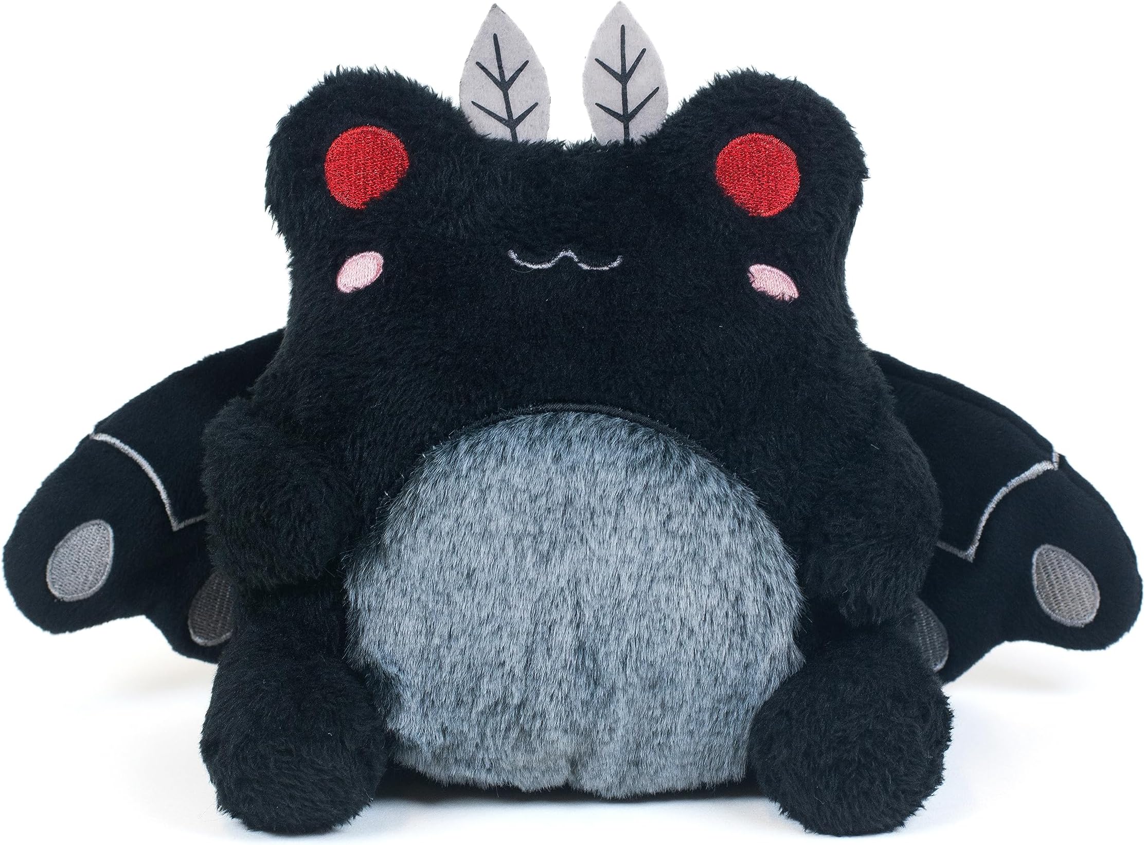 Cuddle Barn PlushGoals - Mothman Wawa The Froggie Soft Black Stuffed Animal Kawaii Frog Plush Toy, 6 inches