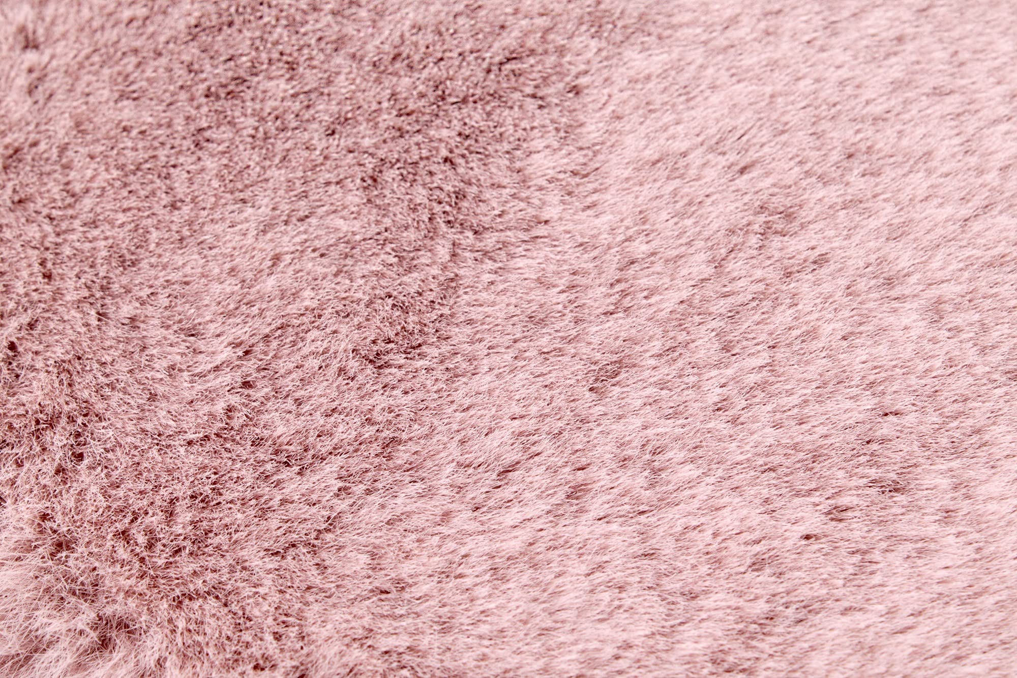 Luxe - Alfombra de piel sintética súper suave y esponjosa en color plateado, rosa rubor, marfil, carbón, beige, rojo y natural (rosa rubor, 80 x 150 cm)