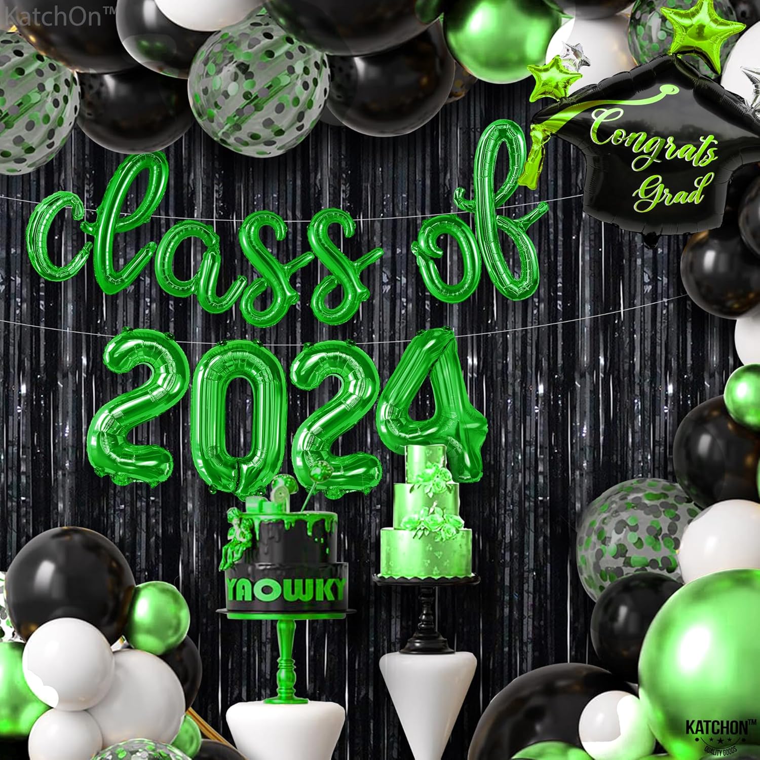 KatchOn, Green Class of 2024 Balloons Banner - Script, 16 Inch | 2024 Balloons Graduation, Graduation Decorations Class of 2024 | Class of 2024 Balloons, Graduation Balloons Class of 2024 Decorations