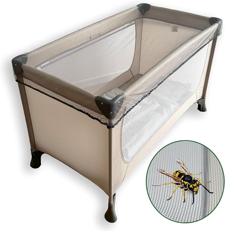Zamboo Mosquito Net for Baby Bed, Anti-Mosquito Net for Umbrella, Co-Bed, Cot and Playpen – Universal, Fine Mesh, Resistant and Washable – Grey