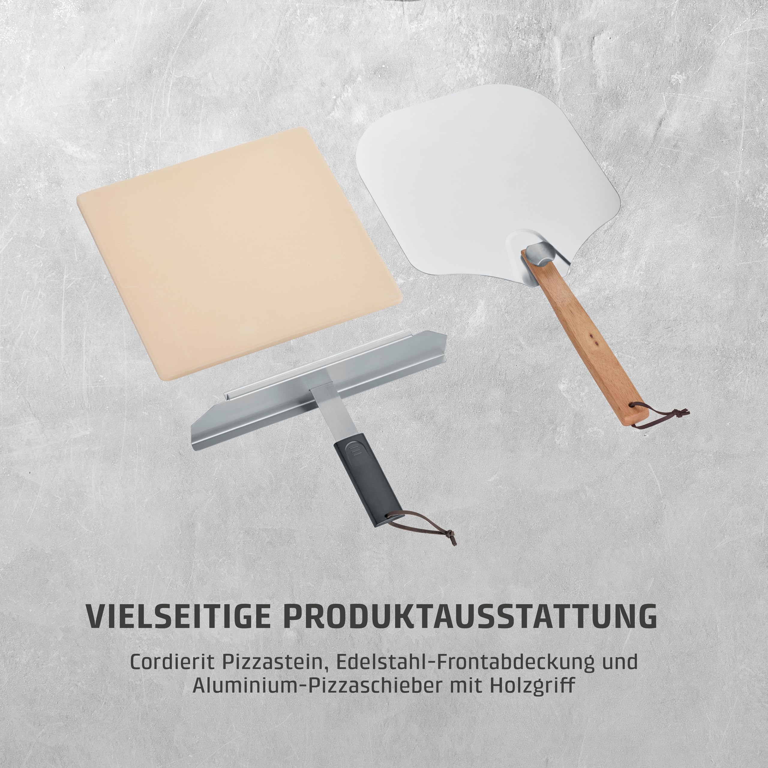 CASO PizzaChef 400° – piec do pizzy, elektryczny, do pizzy, pinsy, tarta, gorący piec kamienny 400°C, 33 x 33 cm, kamień do pizzy z kordierytu, wnętrze ze stali nierdzewnej, gotowa pizza w 2-3 minuty