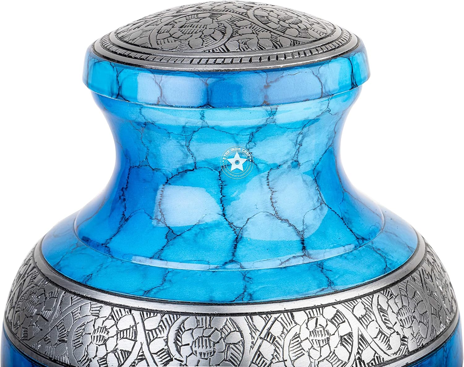 Peaceful Dove Birds Large Urn for Human Ashes Adult - Beautiful Memorial Cremation Urns - STAR INDIA CRAFT (Cloud Blue, Small Qty 4)