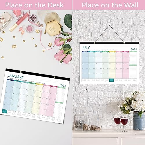 Miniatura 2 de Calendario de escritorio 2023-2024  Calendario de escritorio grande  pared 2023-2024, septiembre 2023 a diciembre 2024, 22 x 17 pulgadas, papel