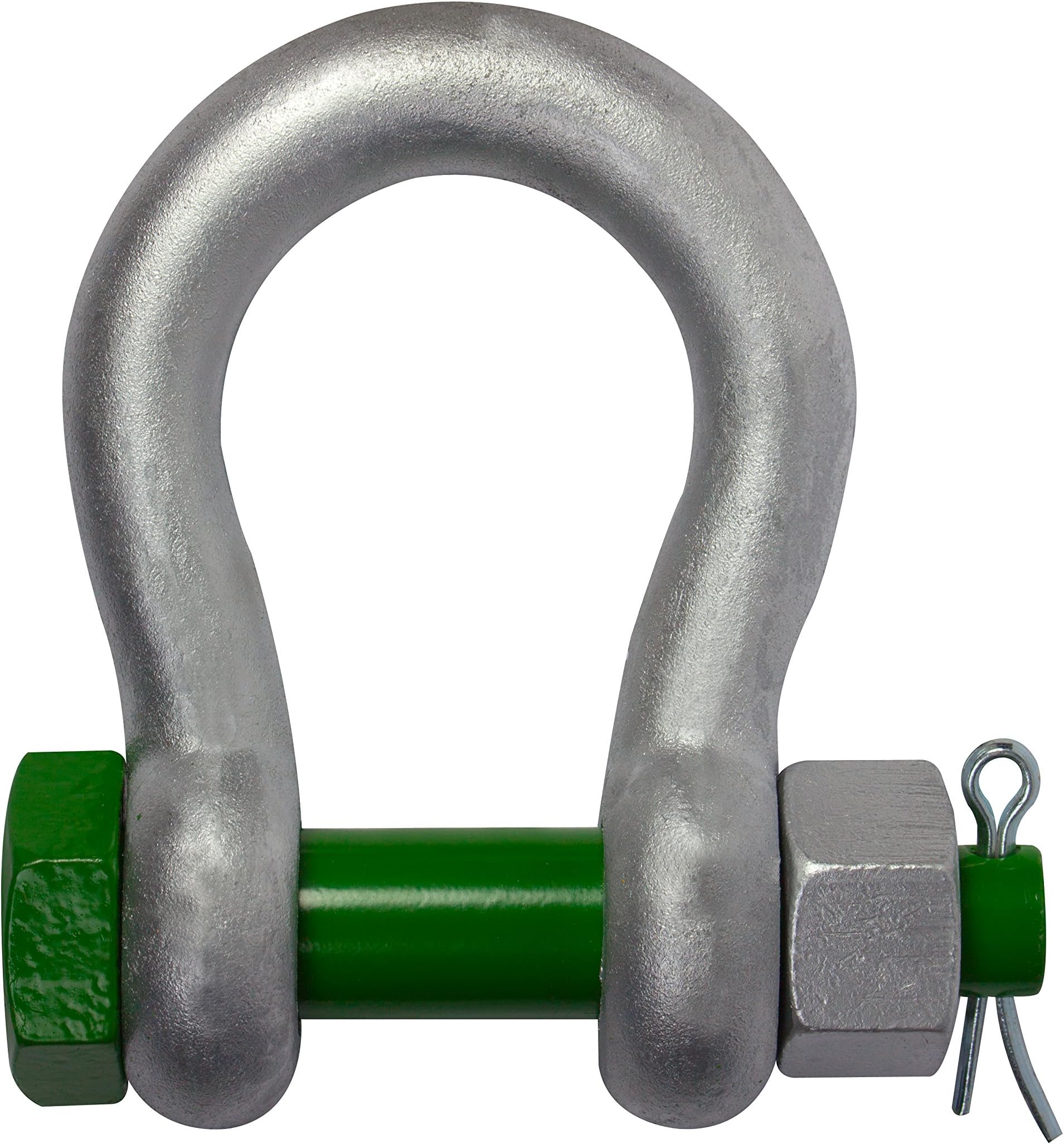 Green Pin GPGHMB45 Standard Bow Shackles with Safety Bolt, G-4163, 25 t WLL
