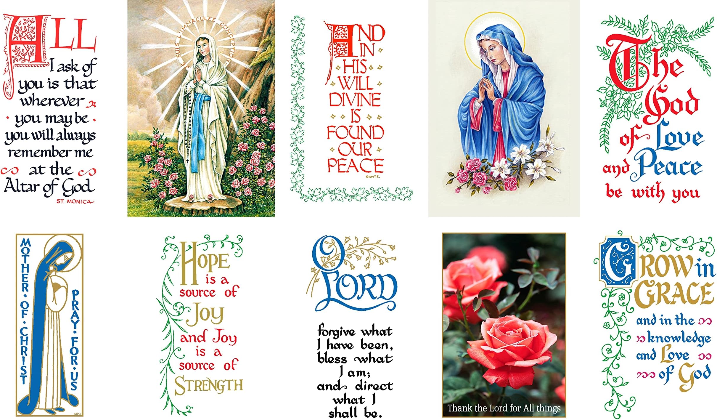10 Assorted Religious Mass Cards for Your Intentions 2