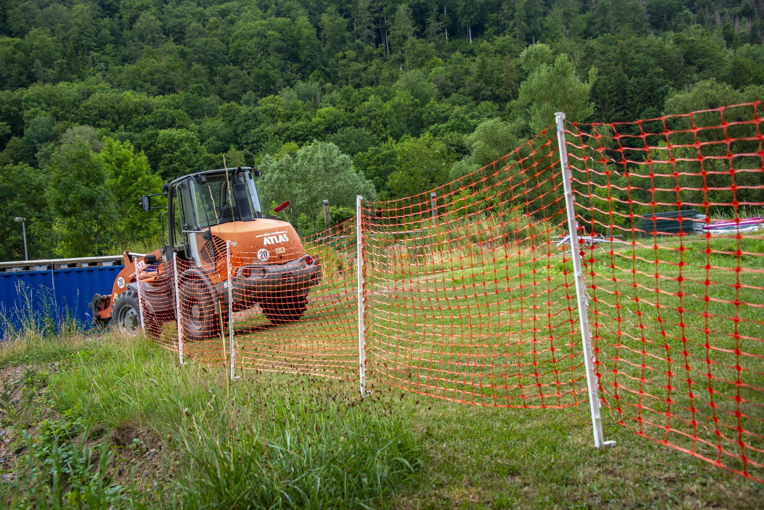 horizont Clôture de clôture en plastique 50 m de long 1 m de haut orange clôture mobile sans électricité clôture flexible filet mobile pour jardin clôture de sécurité
