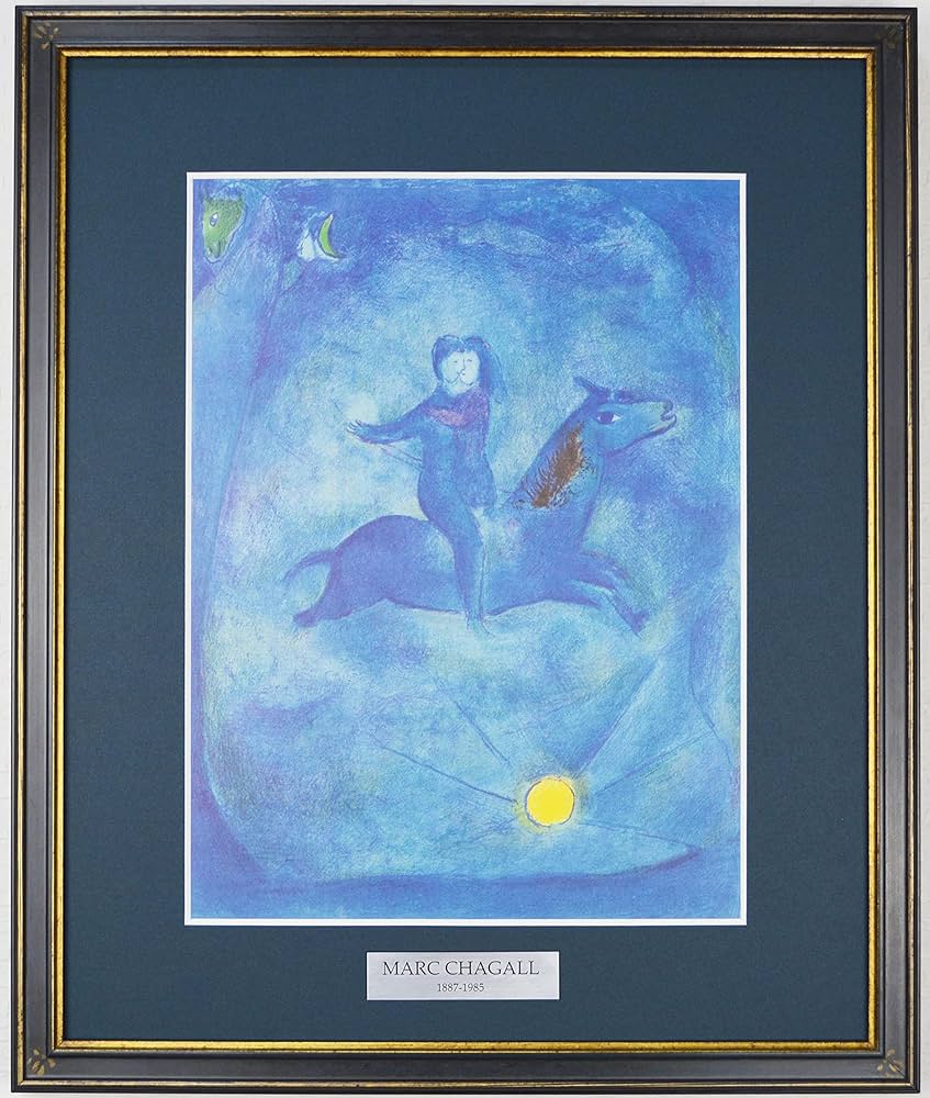 マルク・シャガール、【「黒檀の馬の物語」より】希少な画集画、状態良好 マルク・シャガール、【アラビアン・ナイト】、希少な画集画