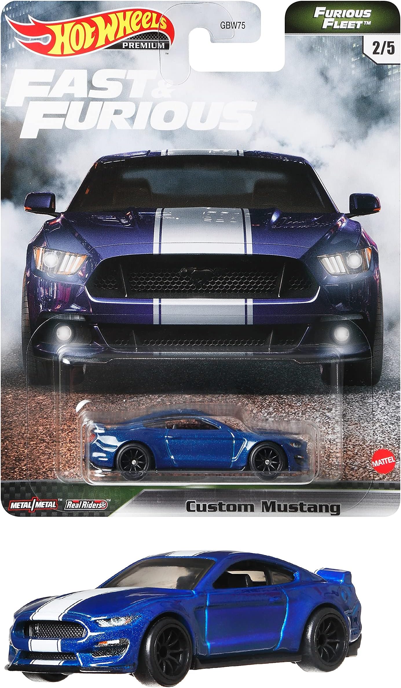 Hot Wheels GRK56 Furious Fleet Custom Mustang 2/5