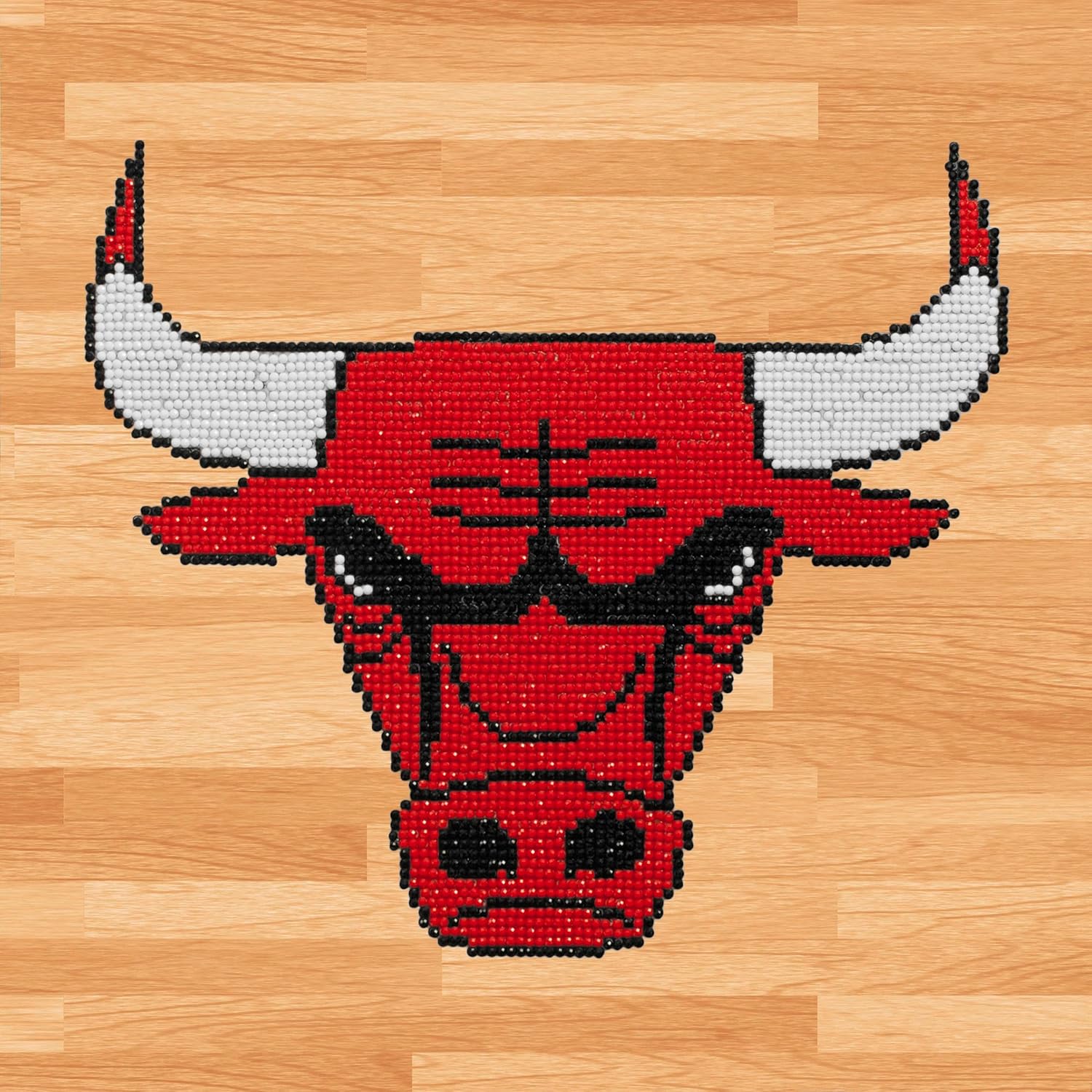 DIAMOND DOTZ NBA Chicago Bulls Basketball Diamond Painting Kits for Adults - Diamond Art Kits a Relaxing Creative Craft Kit with Dotz Gems 12.6"x12.6"