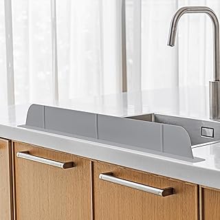 30 inch(75cm) Premium Kitchen Sink Silicone Water Splash Guard SIZE UPGRADE 30" and new package - NO Suction Cups, Ultra W...