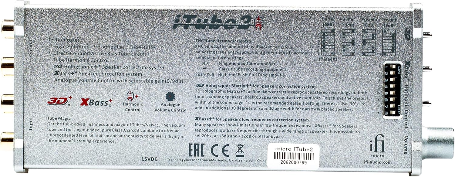 iFi Micro iTube2 Tube Buffer/Preamplifier/Output Stage/Line Stage/Impedance Matching Device - Home Audio/Stereo Entertainment Upgrade