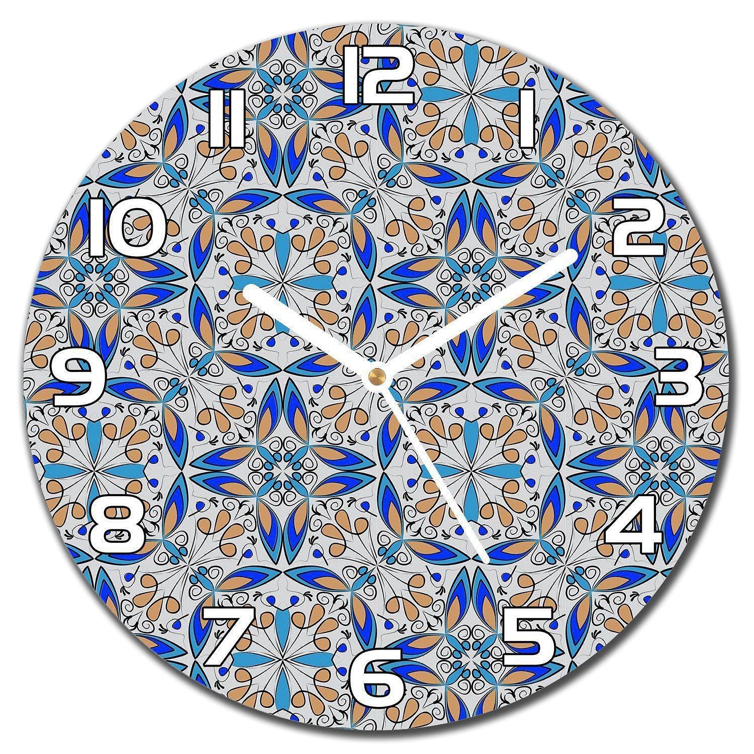 Horloge en verre salon et espace de vie design ornemental doré