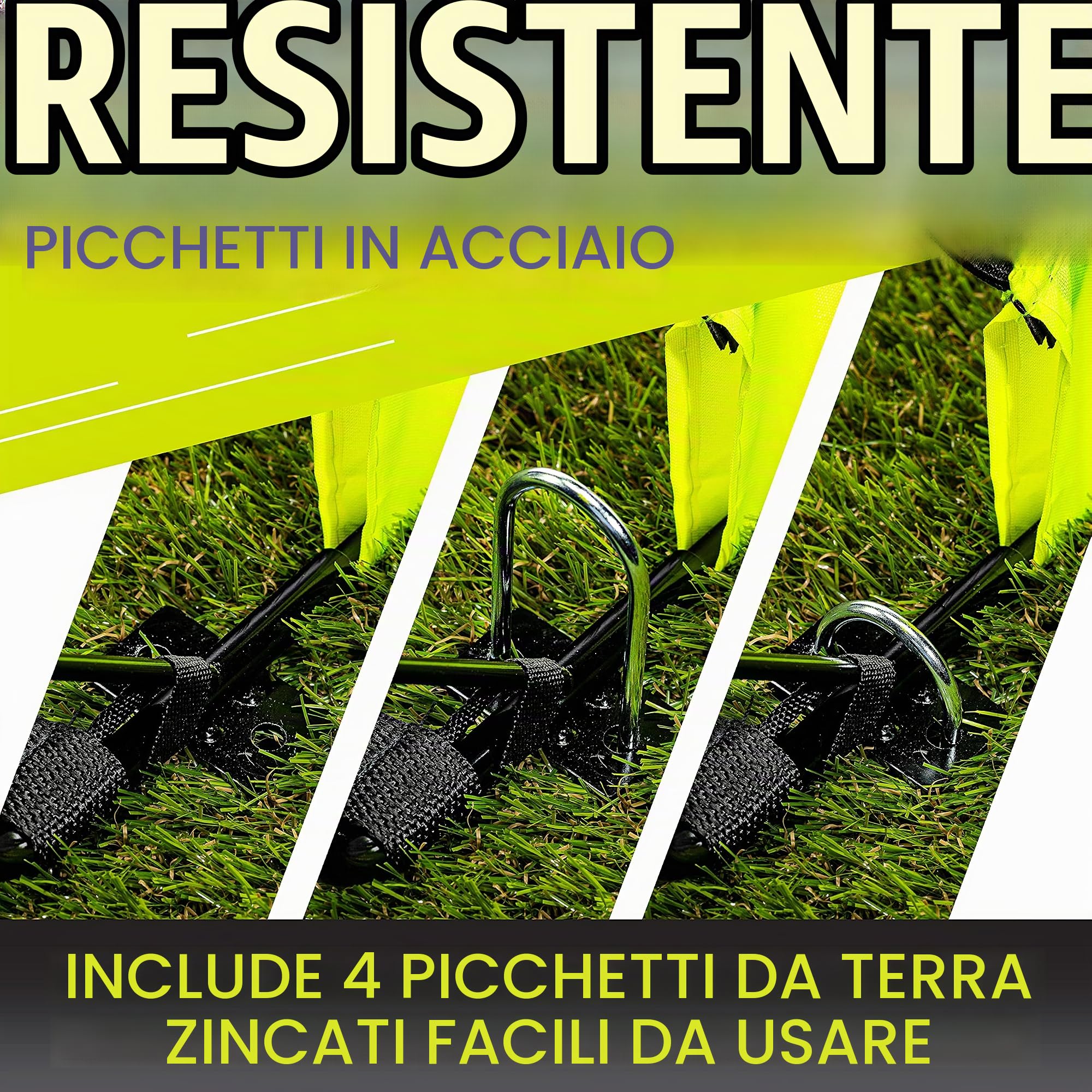 Franklin Sports Blackhawk - Porta da Calcio Portatile – Porta da Calcio Pop-up – Porta da Calcio Interna o Esterna – Porta da Calcio Pieghevole per riporre – 3,5 x 1,8 m, 2,9 x 15,2 cm, 16,5 x 9,5 cm