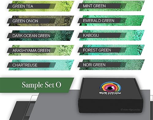 Eye Candy Green Mica Pigment Powder Set O - Polvo de mica para arte de resina epoxi - Carpintería - Polvo de mica de grado cosmético - Bombas de
