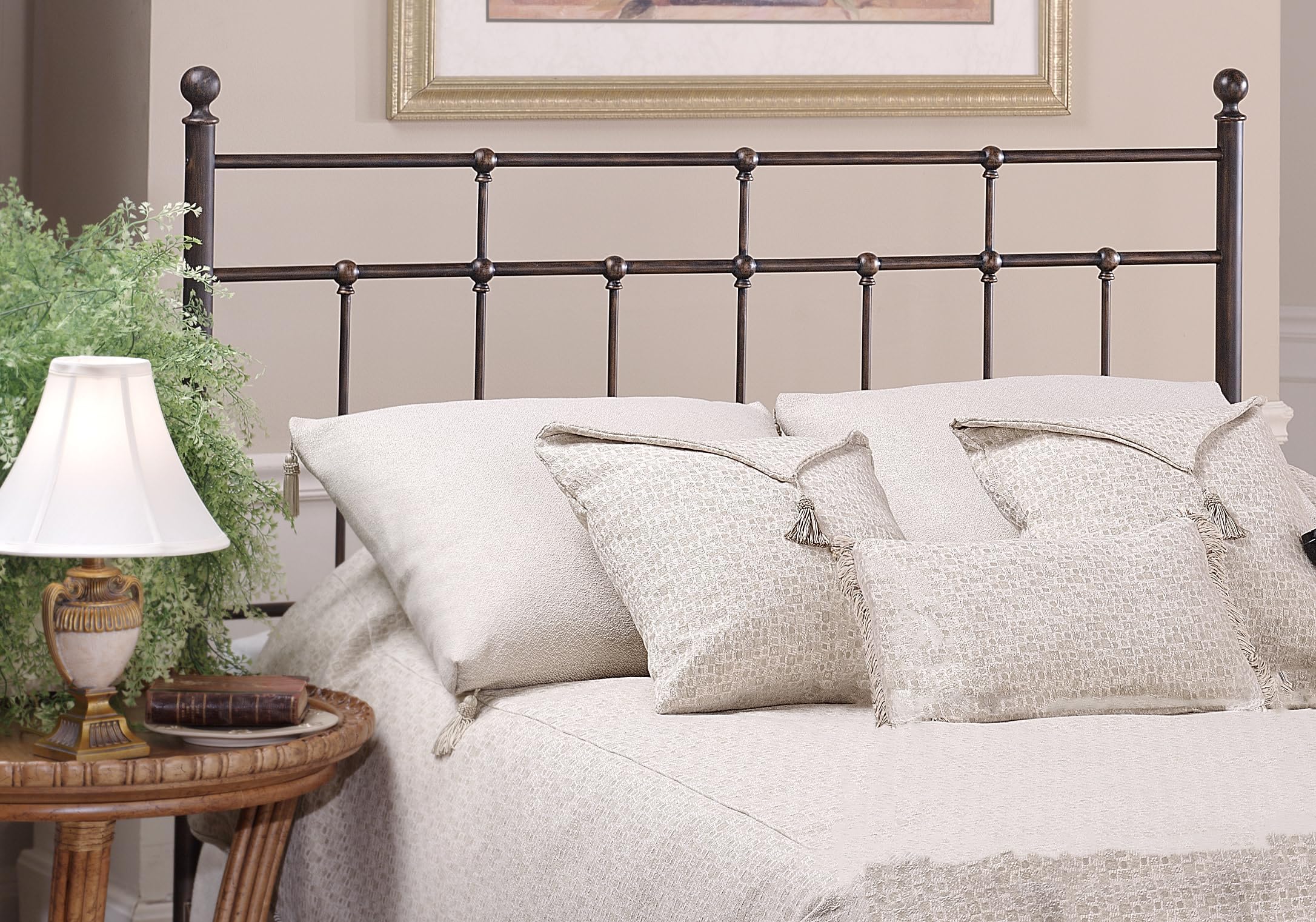 Hillsdale Providence Traditional King Metal Spindle Headboard