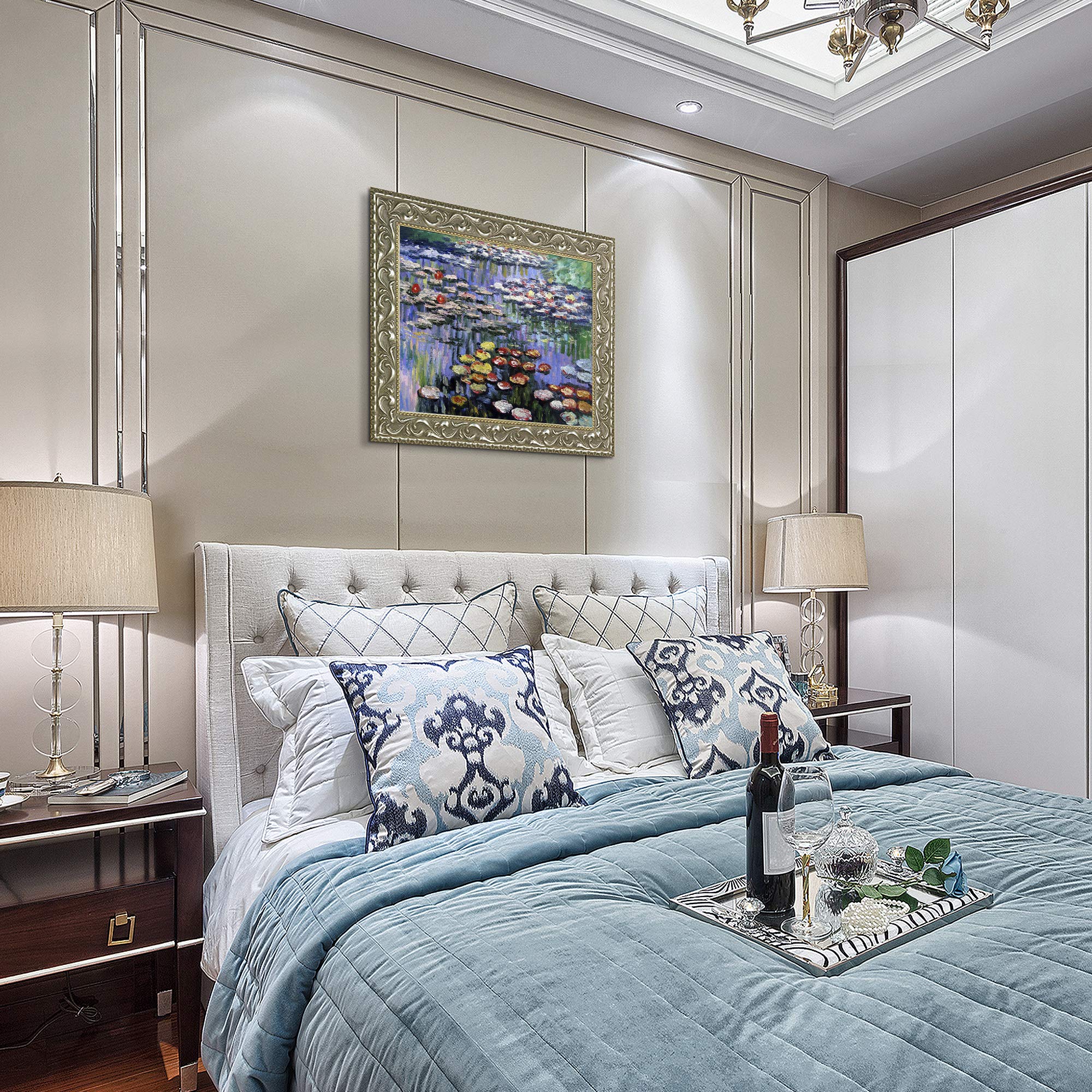 Amazon.co.jp: (モネ) Monet overstockArt ウォーターリリー ピンクと