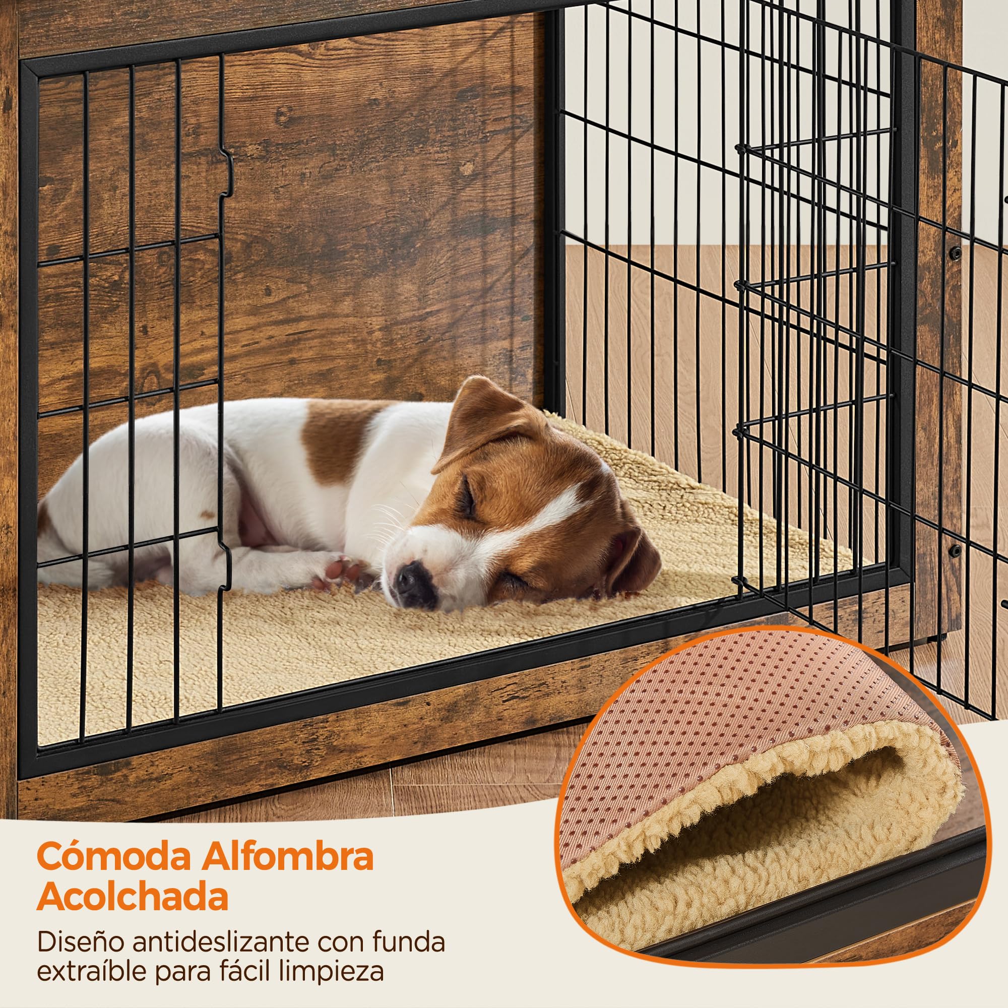 Yaheetech Jaula para Perros Casa para Mascotas con 2 Puerta Gris