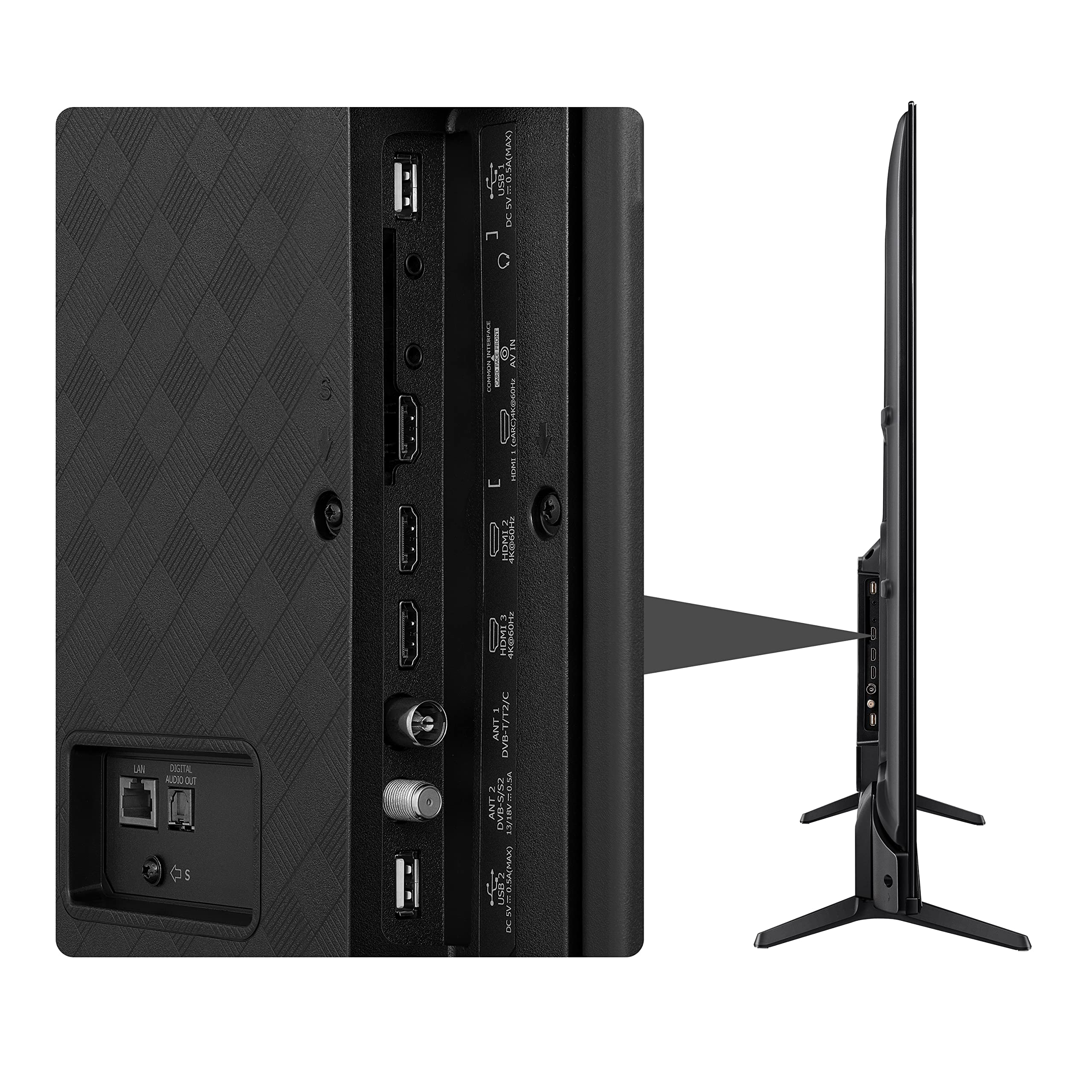 Hisense Telewizor 50E6KT 127 cm (50 cali), 4K UHD, LED, Smart TV, HDR, Dolby Vision, Triple Tuner DVB-C/S/S2/T/T2, WiFi, Bluetooth, Alexa Built-In, Hotel Mode [2023], czarny