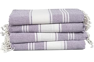 LANE LINEN: Oversized 4-Pack Turkish Towel Set for the Beach