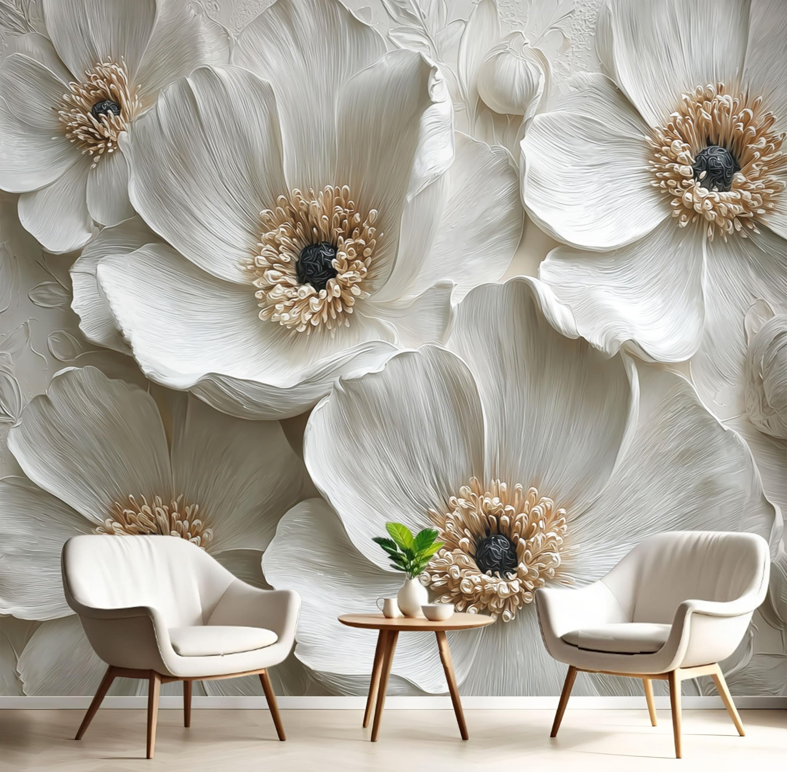 Papier Peint Panoramique Plantes Simples pour Créer un Salon Cosy et Lumineux