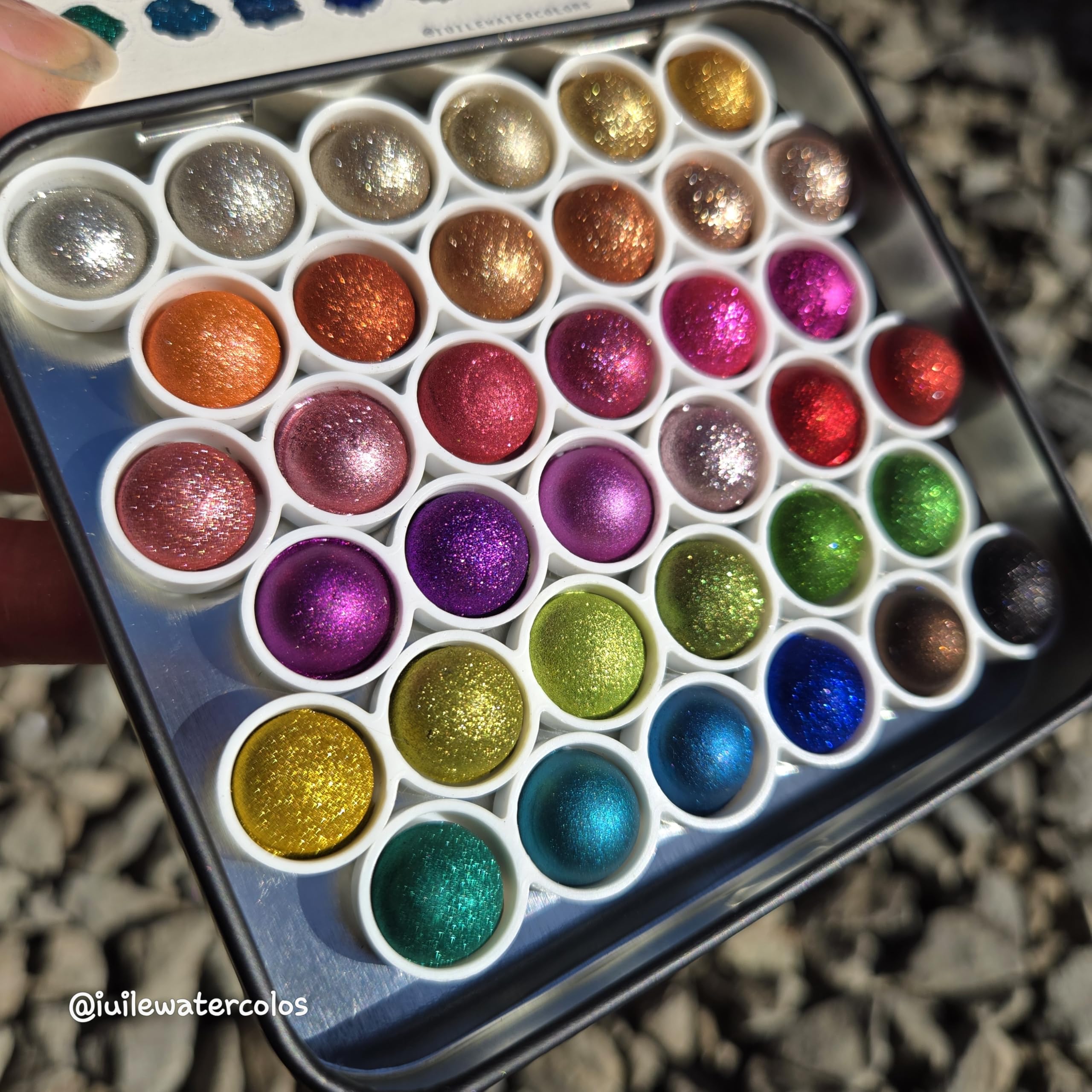 IUILE Handmade Watercolor Paints - Magical Drop Tiny Sampler Tin Set Vol. 2 (36 colors): Magical Drop Vol. 3