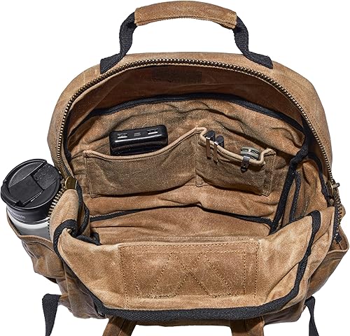 Miniatura 6 de Readywares Mochila de lona encerada – Mochila duradera con funda para laptop – Bolsa de viaje resistente al agua para el trabajo, viaje, escuela o