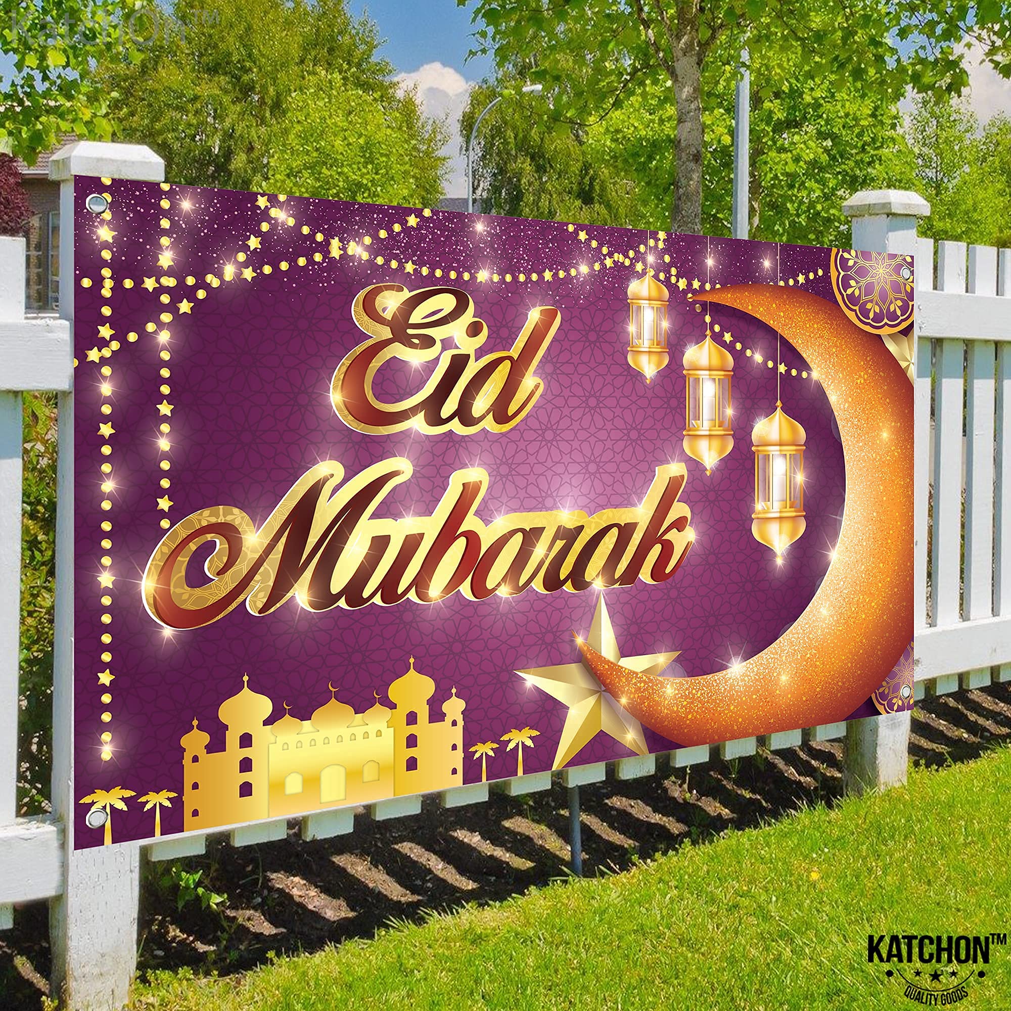XtraLarge, Eid Mubarak Banner 72x44 Inch, Eid Decorations for Home