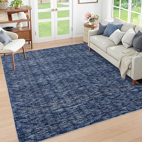Miniatura 85 de Alfombra lavable contemporánea de 5 x 7 pies, alfombra de área grande para dormitorio, alfombra moderna, antideslizante, resistente a las manchas