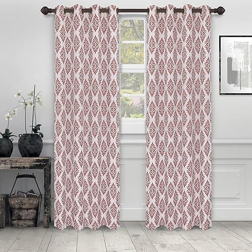 Superior Cortinas de jacquard de damasco veneciano, detalle de ventana, perfectas para habitación familiar o dormitorio, vintage, tradicional,