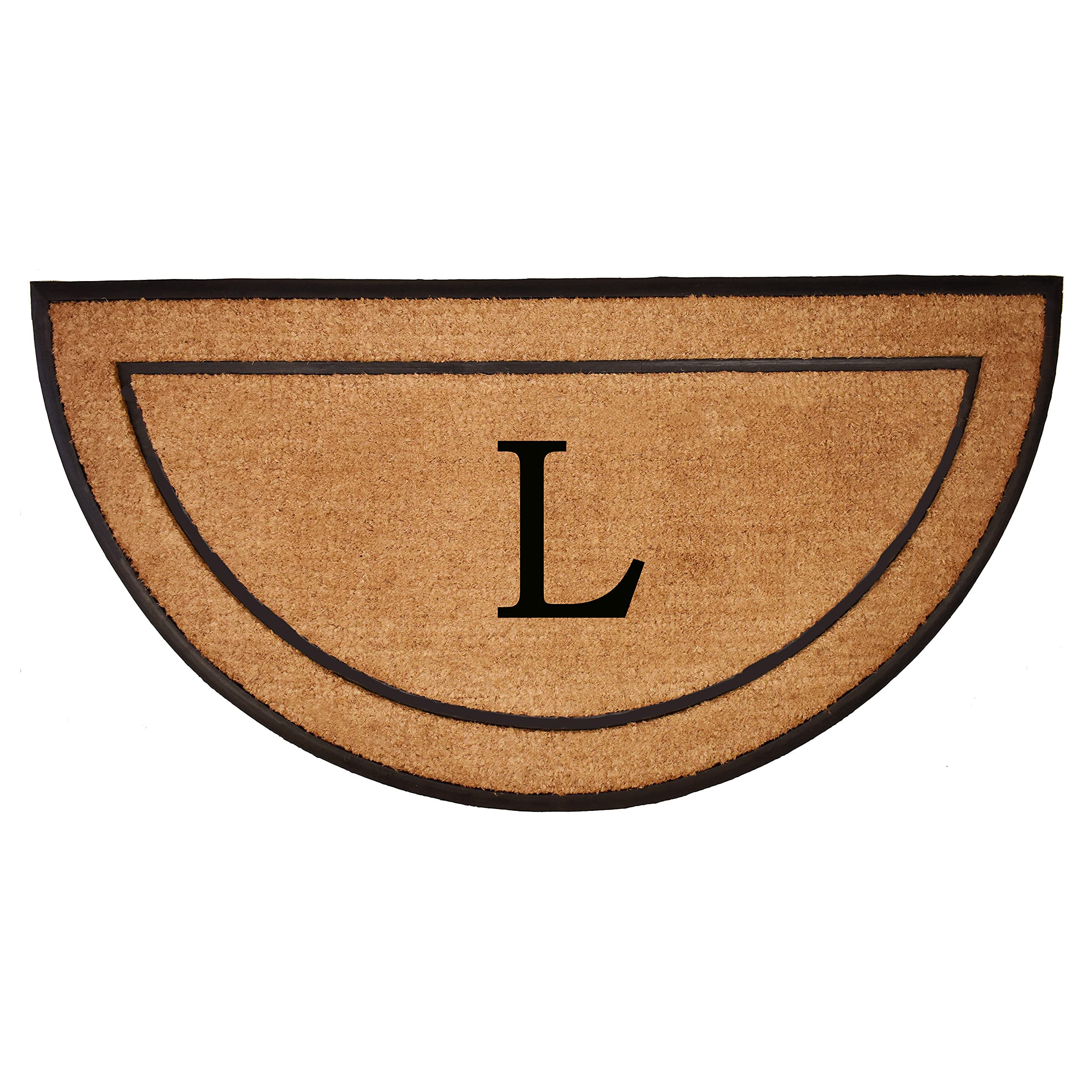 Calloway Mills The General Half-Circle Monogram Doormat, Letter (L, 36 X 72)